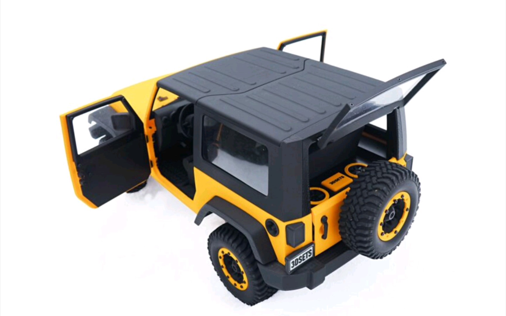 jeep牧马人3D打印仿真模型车1/8全打印