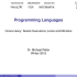 Programming Languages 2018 and 2019