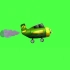 【绿幕素材】卡通可爱小飞机特效素材、无水印