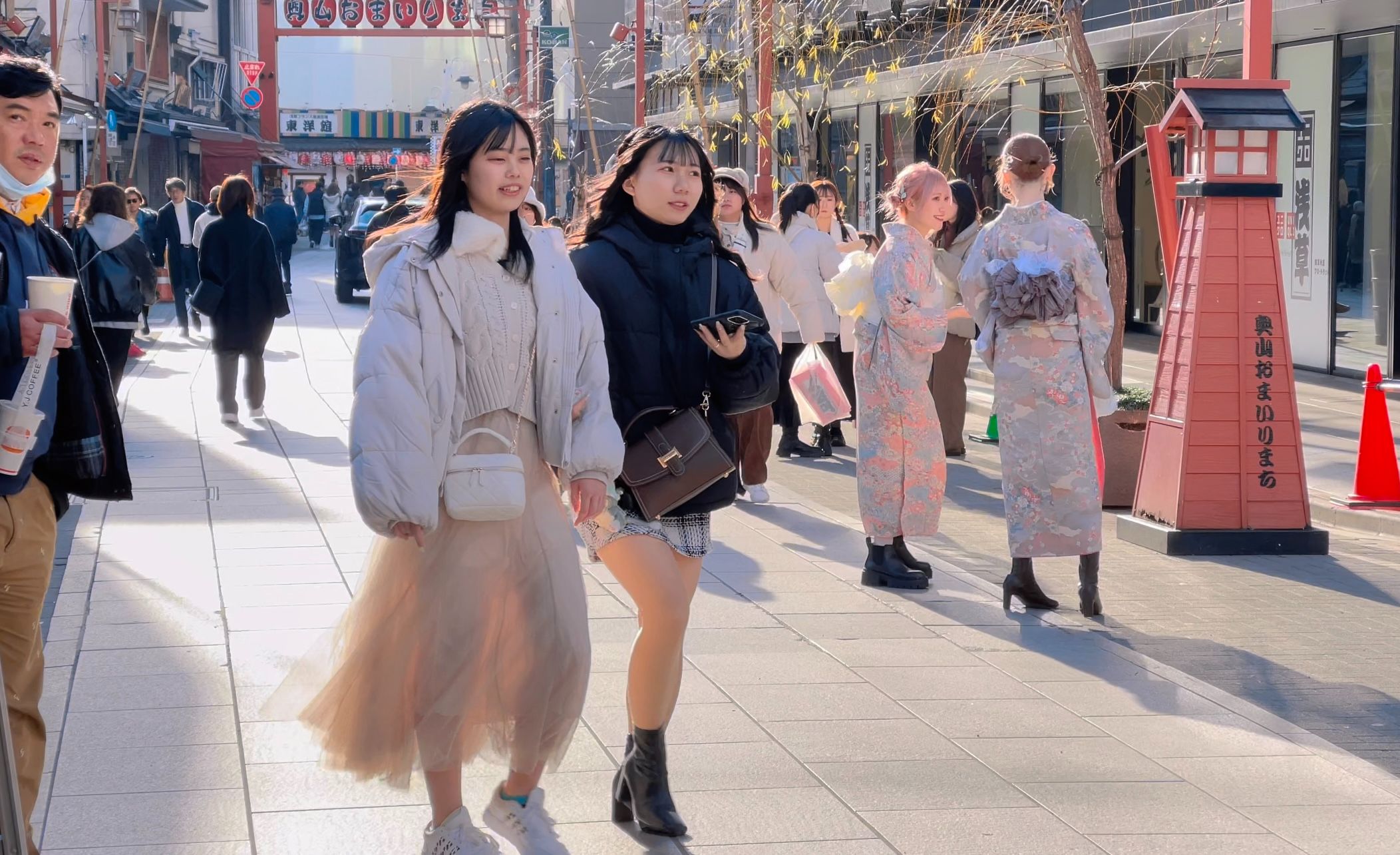 [4KHDR]日本云旅游2024 | 2月8日漫步日本东京浅草，放松解压城市环境音