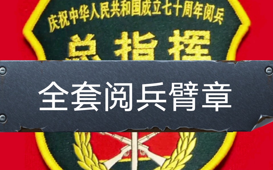 全套国庆70周年阅兵式臂章,50枚,收藏!