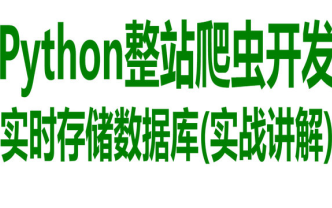 【python教程】Python整站爬虫开发实时存储数据库(实战讲解)哔哩哔哩bilibili