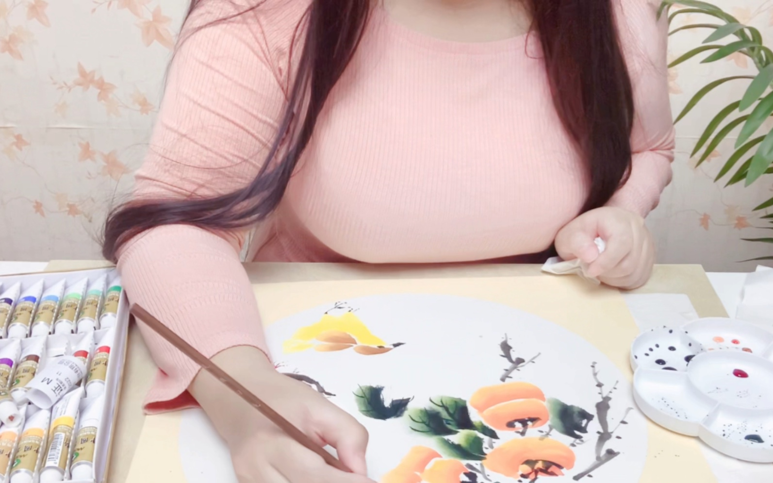 Life Vlog] Persimmons in Chinese Painting, May your heart be filled with joy