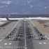 展示肌肉！美军F-22猛禽超密集排列起飞视频！