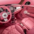 梦幻系粉色MINI内饰改装，整车粉色NAPPA皮包覆。