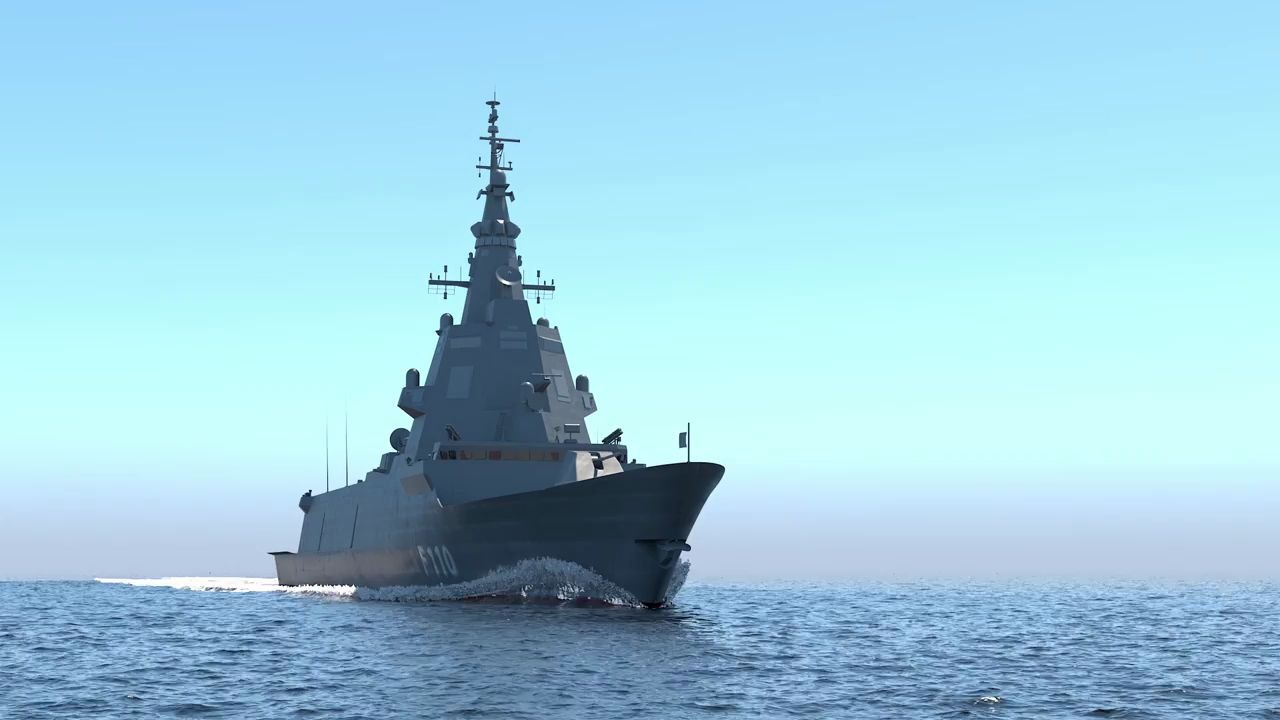 西班牙f110护卫舰双波段雷达综合桅杆系统