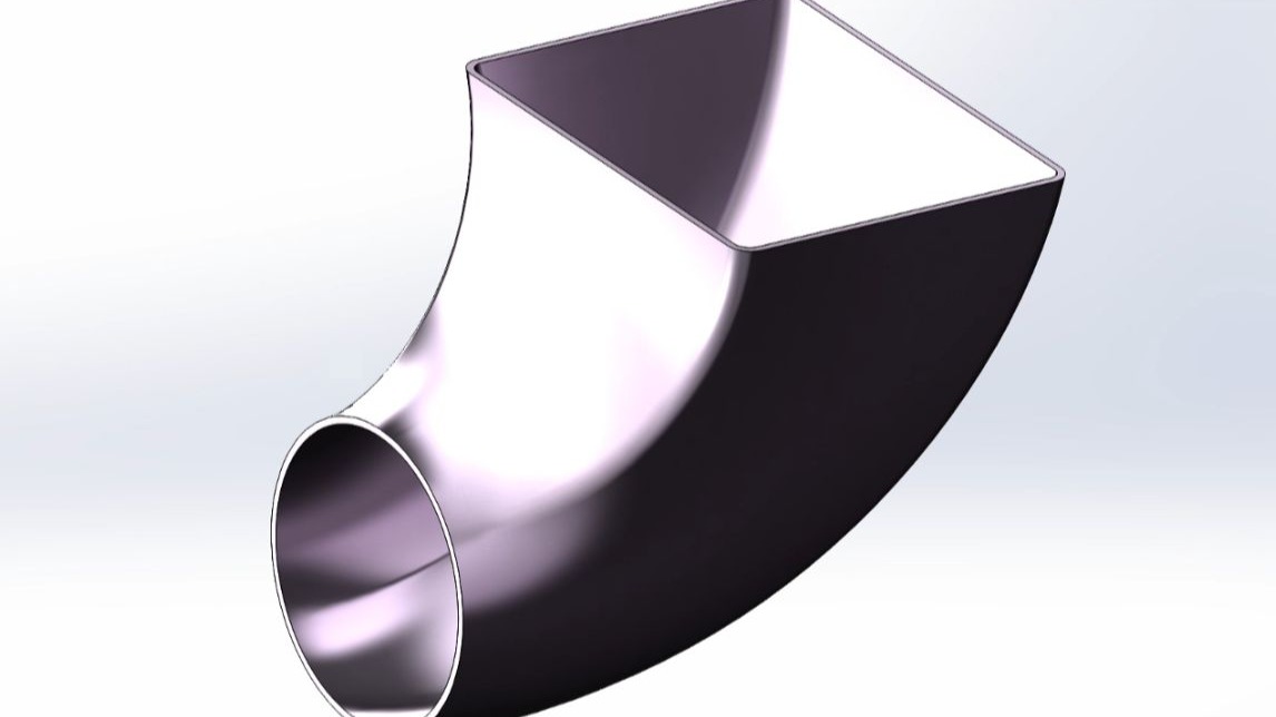 2分钟学会SolidWorks中异形放样零件的绘制