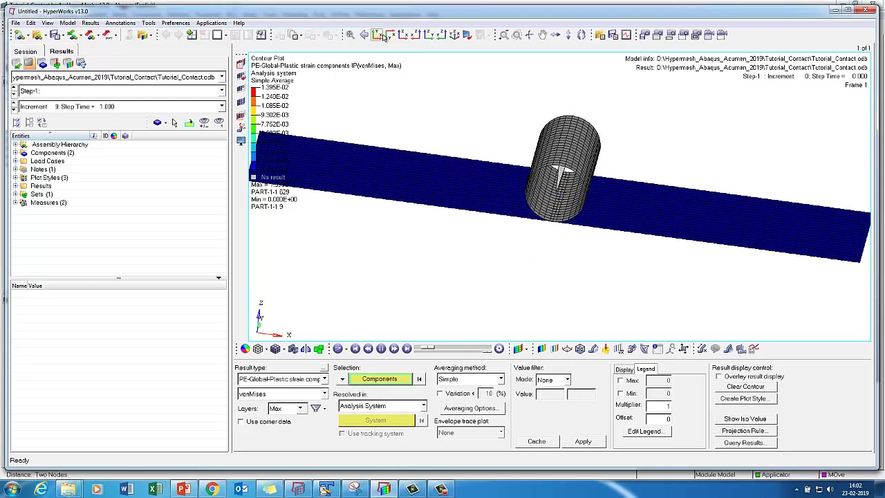 Hypermesh - Abaqus Tutorial 2- Simply Supported Plate And Contact ...