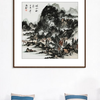 陈忠洲老师的《崂山秋色》字画，以浓淡相宜的笔墨，勾勒出崂山秋日的壮丽景色