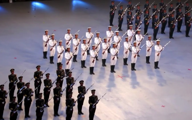 中国人民解放军驻港部队三军仪仗队【枪操】视