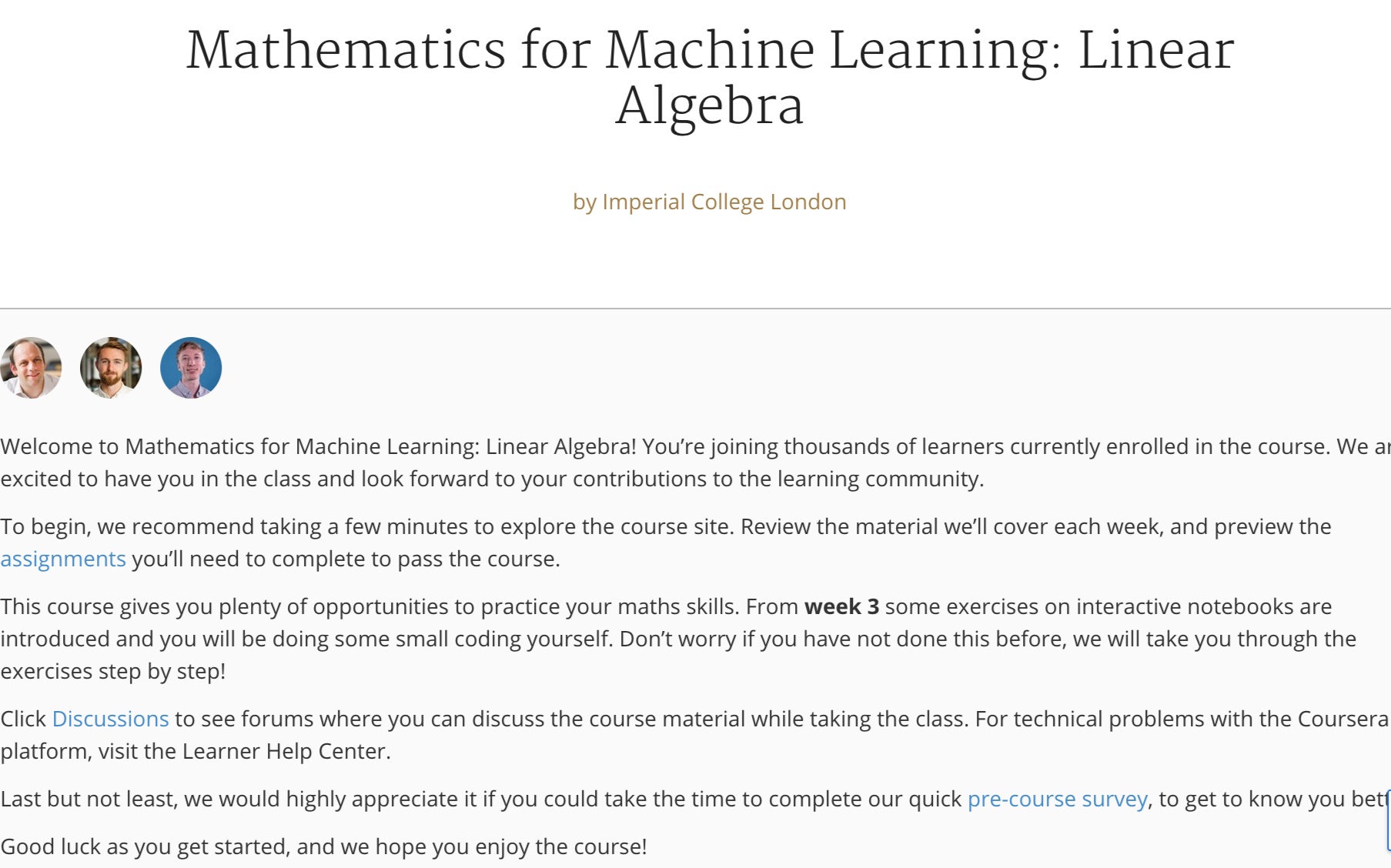 Mathematics For Machine Learning Coursera (更新中)机器学习数学基础——线性代数部分(参考Mathematics for Machine Learning@Coursera)_哔哩哔哩