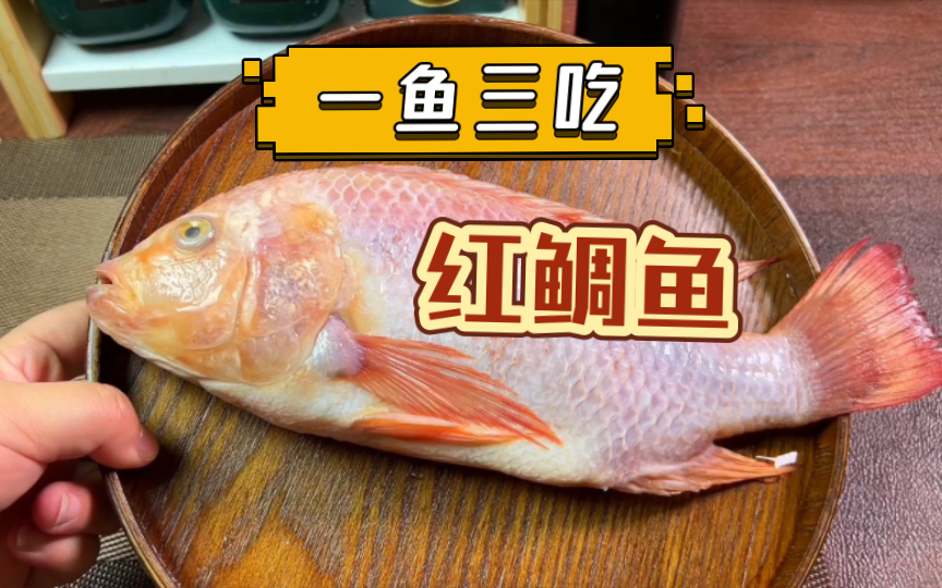 40元买条红鲷鱼，来个一鱼三吃，一家人都够吃了