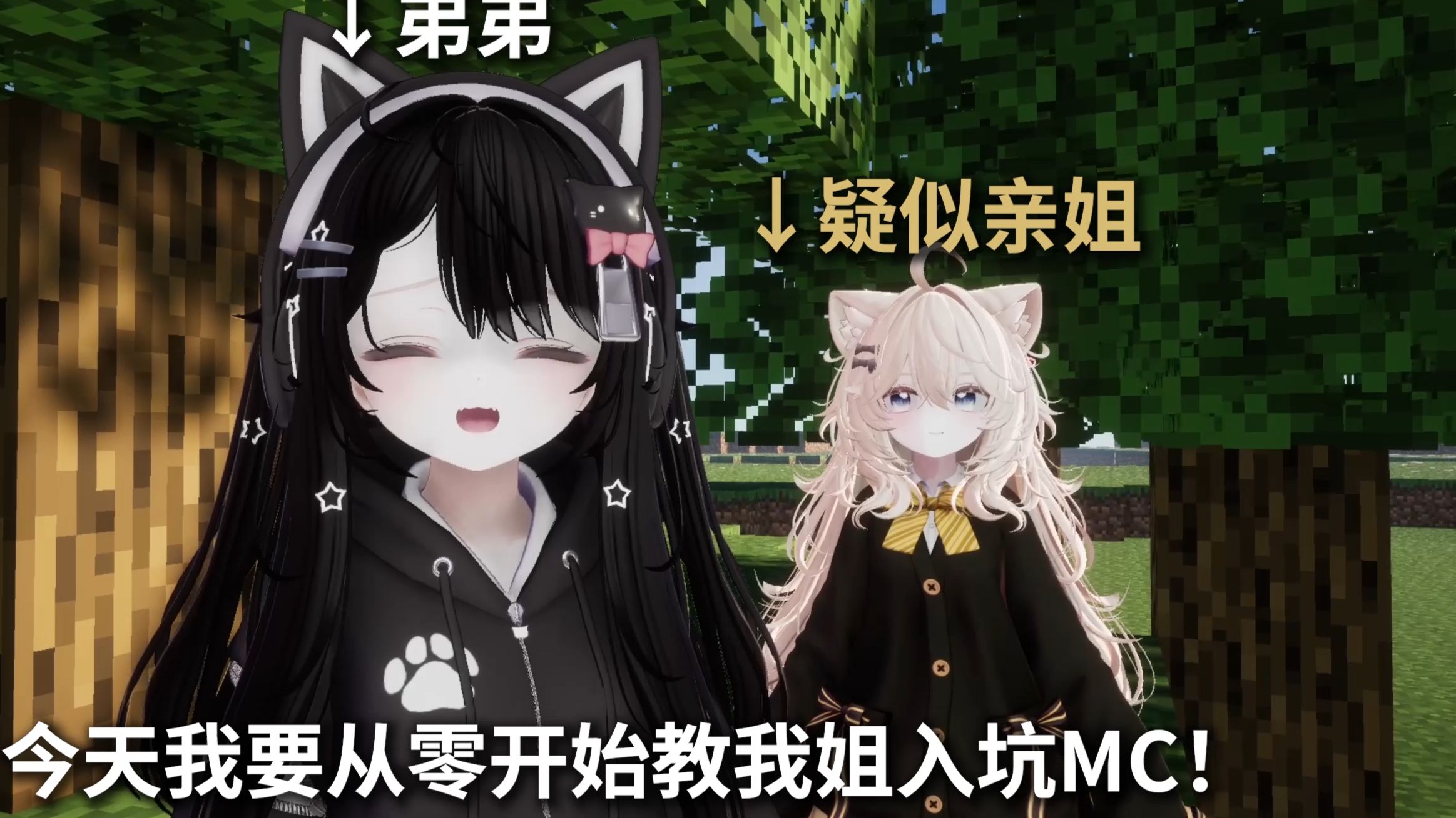 挑战带亲姐入坑mc！第一天