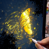 波光蝴蝶🦋 procreate 超简单绘画过程～ipad 插画注：文字前方有此“🔵”标志表明需要新建图层再画哦
