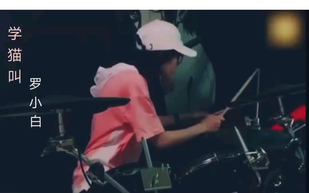 鼓手罗小白架子鼓演奏学猫叫