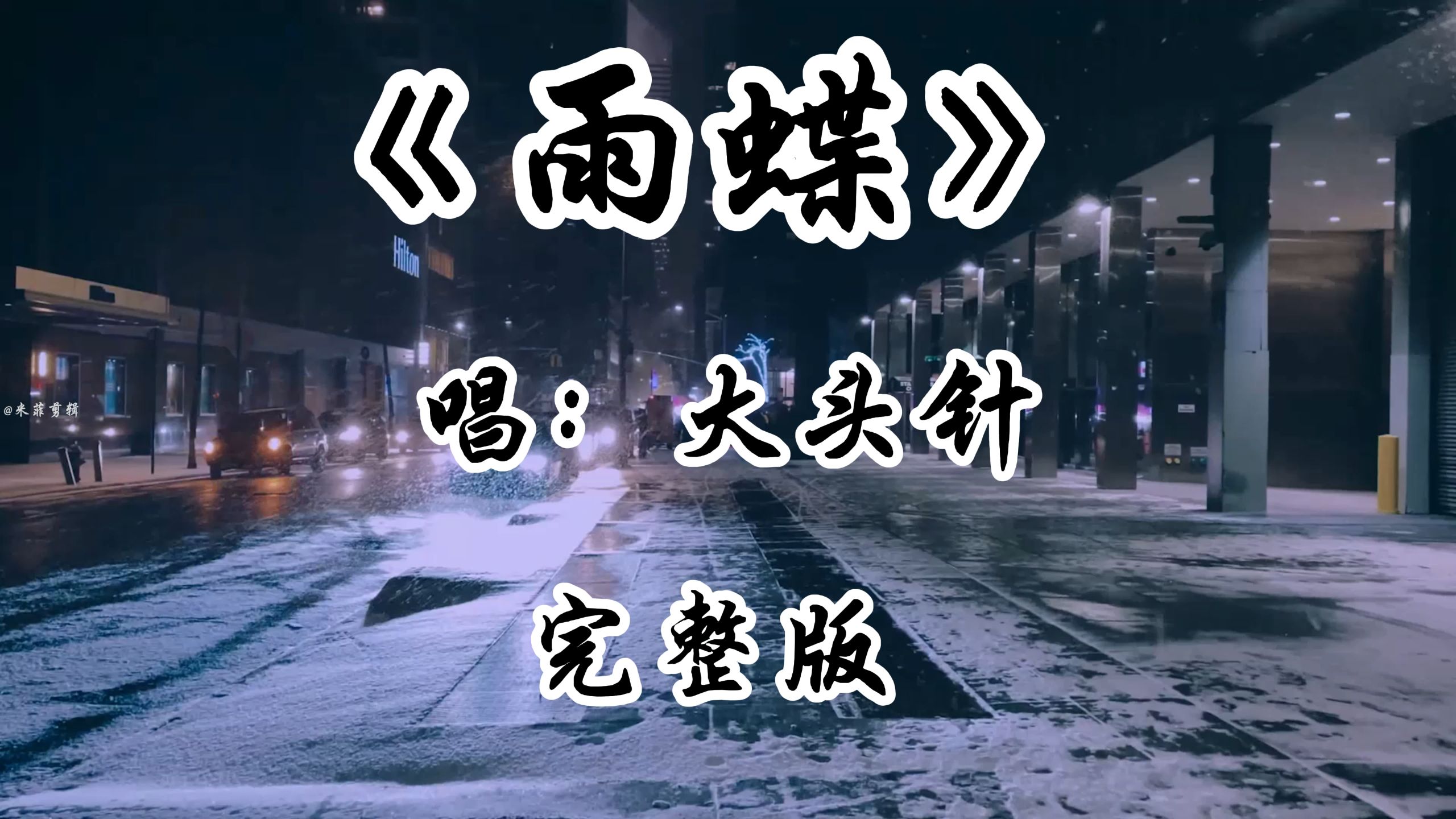 大头针翻唱《雨蝶》完整版 老歌新唱 大头针重新演绎男声版