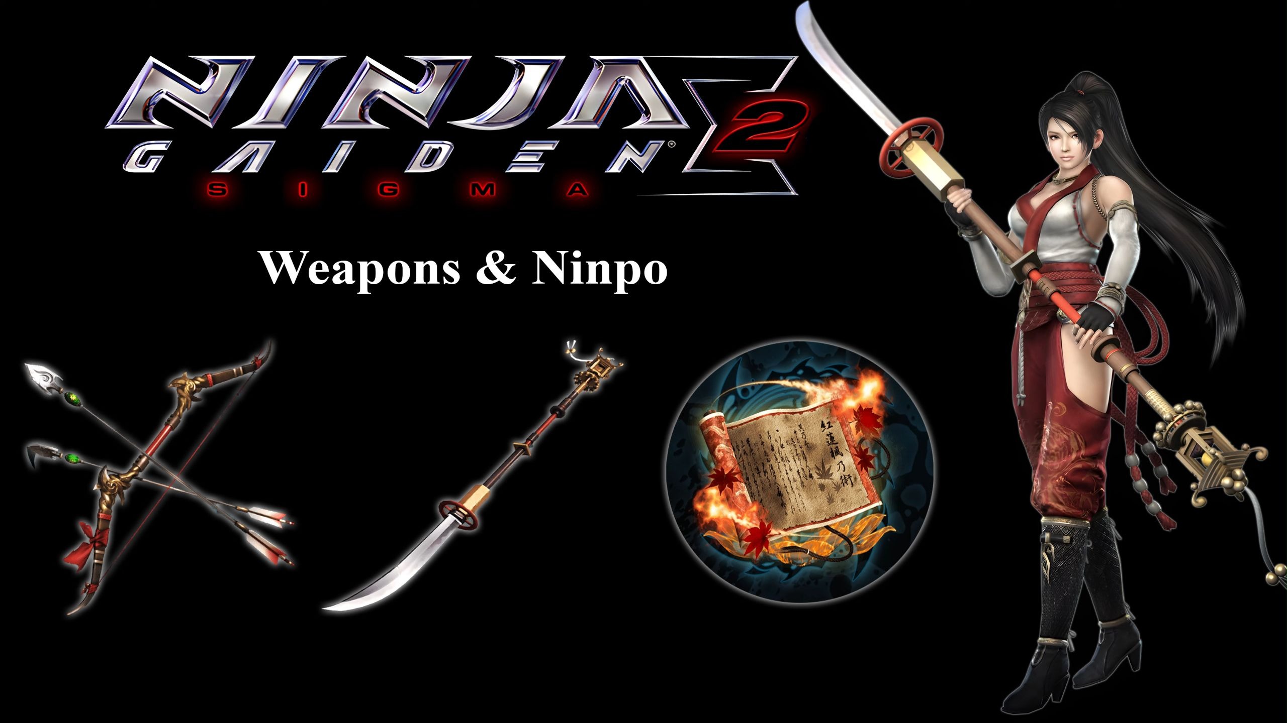 【忍者龙剑传2：西格玛 】红叶全招式演示