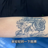 泰安过来的客户，上臂素花纹身无痛清洗记录，沉浸式解压洗纹身
