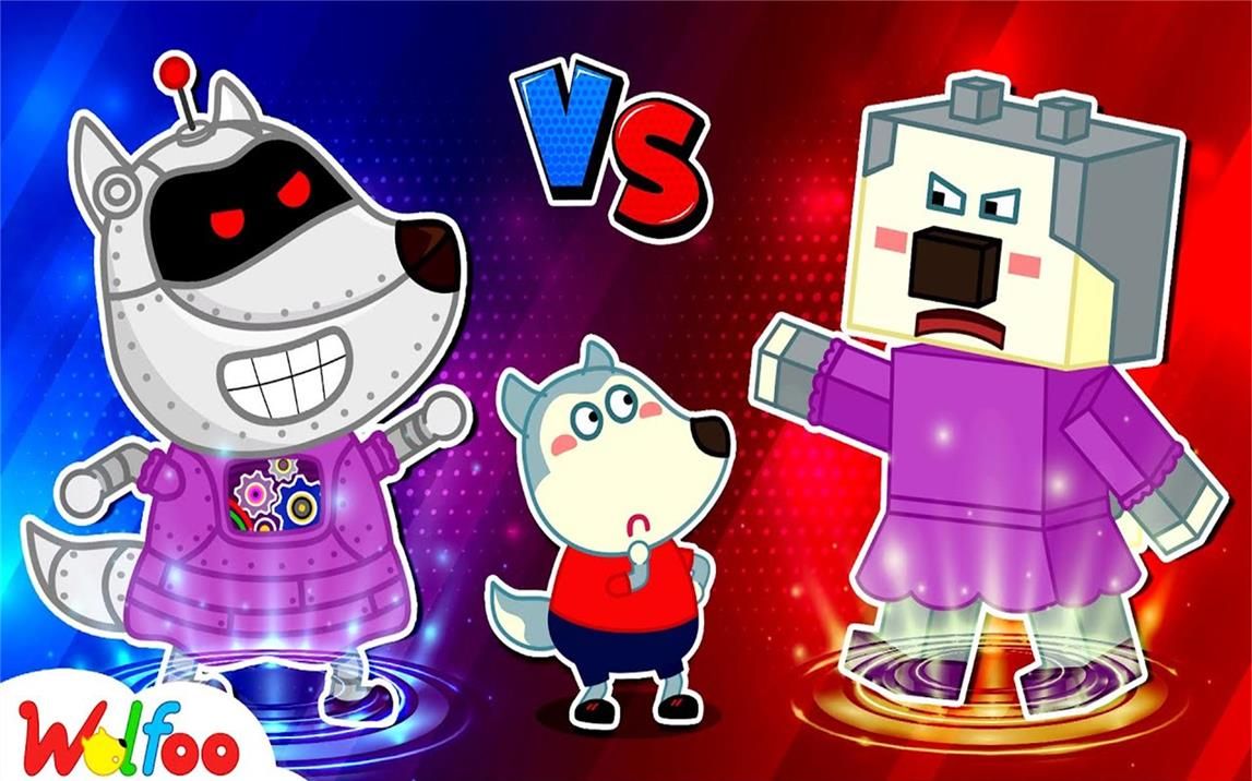 沃尔夫动画：机器人还是Minecraft，哪个妈妈更好？沃尔夫会选谁