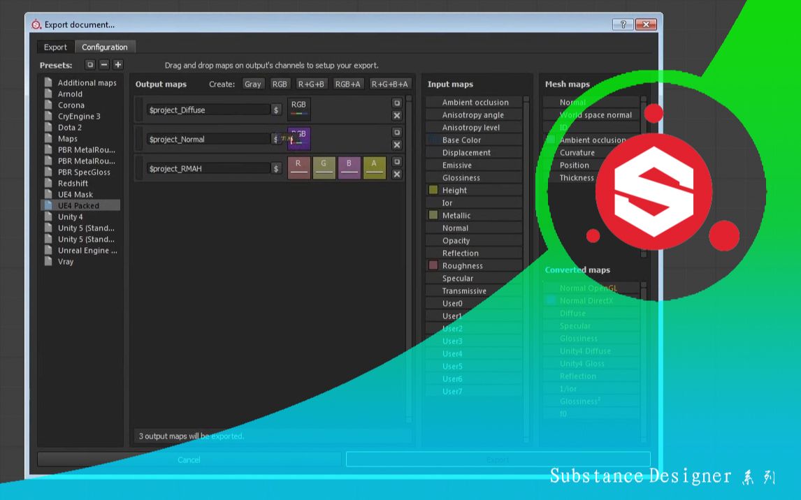 Substance painter贴图资源导出到ue4详细设置_哔哩哔哩_bilibili