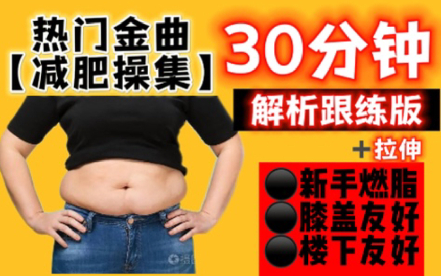 新一年 惊艳所有人！报恩人气减肥操【30分钟 跳爽合集and拉伸】新手 大小体重 轻噪音 不伤膝盖 燃脂操 减肥舞 女团 快乐燃脂 纠纠纠呀 纠纠 