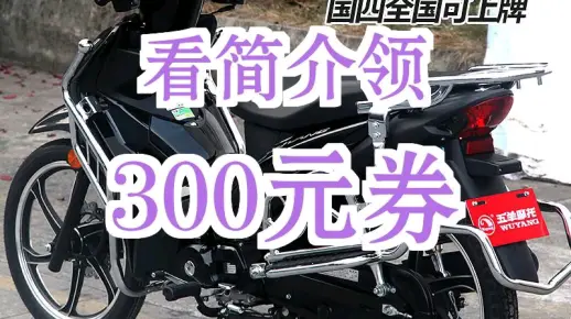 【300元券】五羊广州五羊牌弯梁摩托车 全新国四电喷110本田款燃油踏板机车可上牌 黑色 国四全款【提供发票合格证】