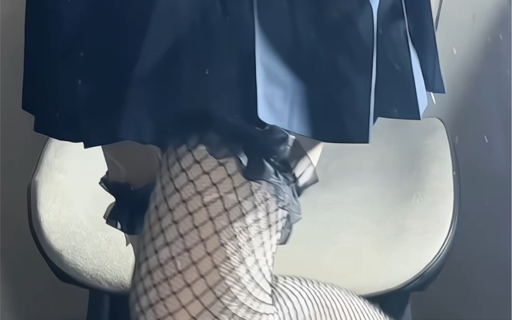 One-piece floral vine with black mesh and white mesh ensemble