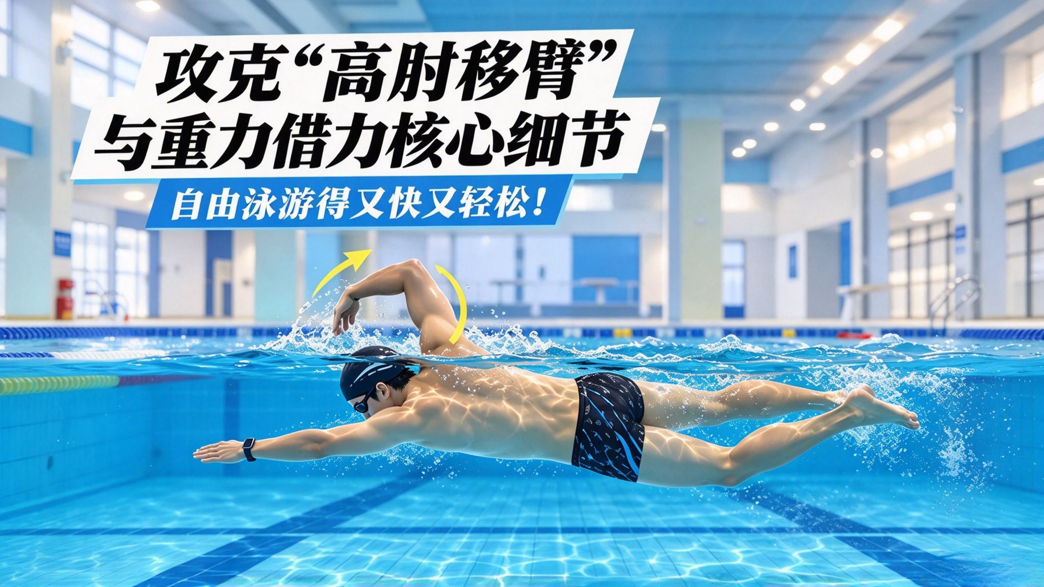 攻克“高肘移臂”与重力借力核心细节，自由泳游得又快又轻松！