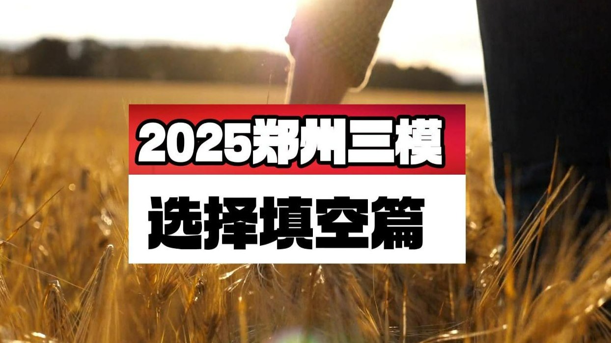 25届郑州三模逐题精讲，标答只能参考，技巧速解这里有！