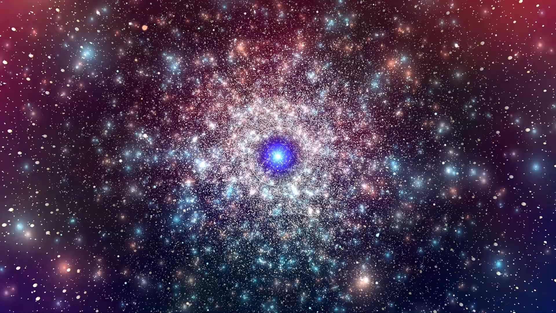 【舞台背景】51- 绝美宇宙星河旋转粒子飞舞元素动态循环视频背景❤️ 浪漫梦幻舞蹈晚会年会循环动画