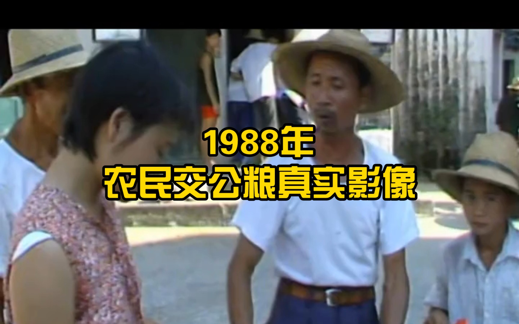 1988年农民交爱国粮真实影像，直到06年交公粮才退出后历史舞台