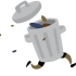 百分百接中垃圾的垃圾桶机器人！