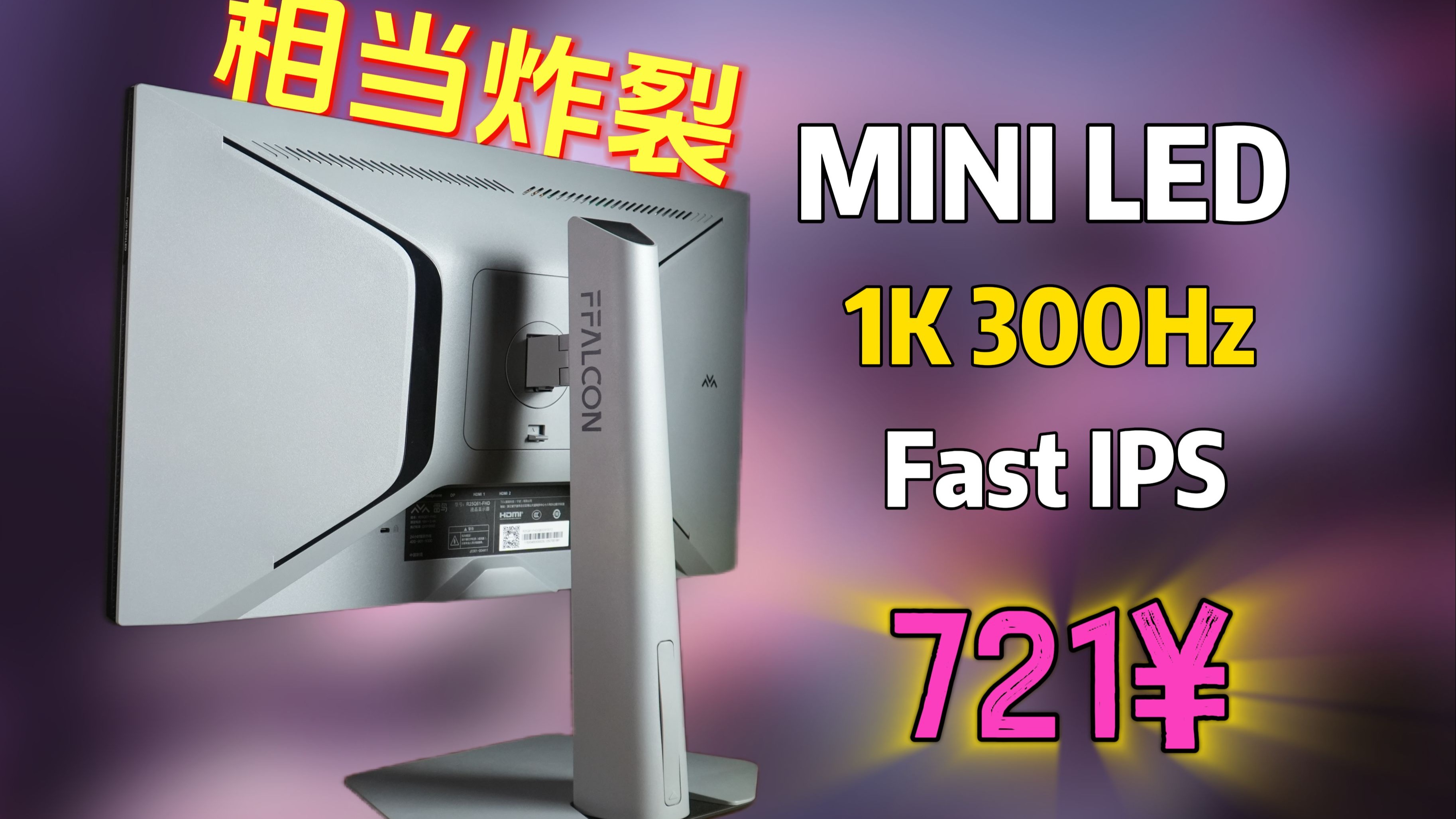 【我劝你别买】配置超标！MiniLED+300Hz超高刷百元就能入手？雷鸟F6小屏电竞显示器