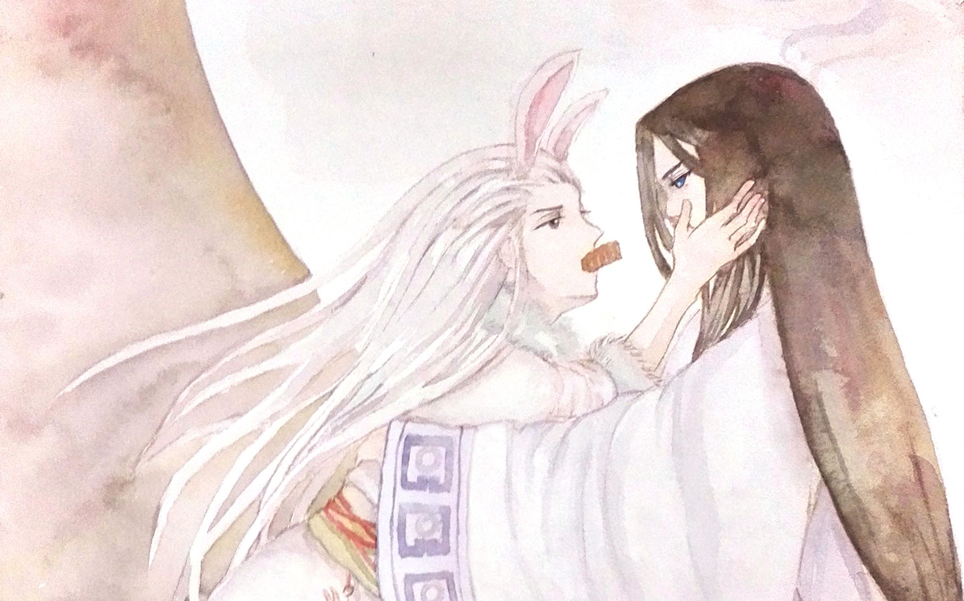 【迟来的中秋祝贺】嫦娥x玉兔cp