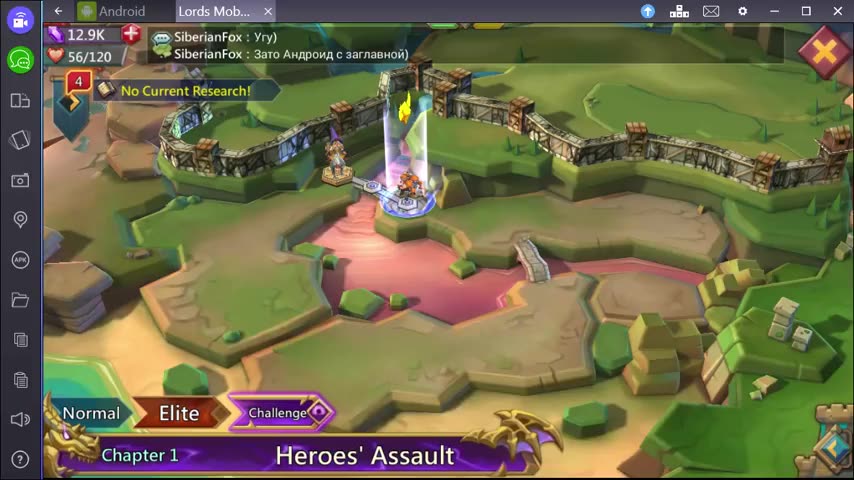 lords mobile heroes assault challenge 1-4