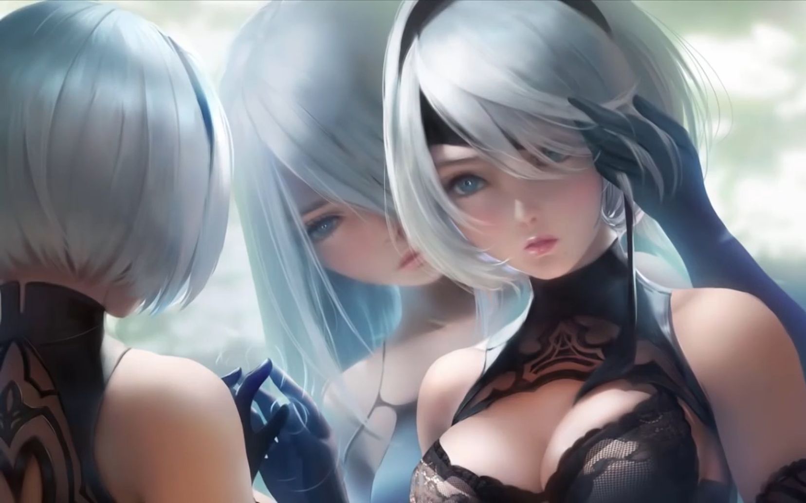 搬运【ps绘画】加拿大画师 sakimi chan的2b小姐姐绘制加速视频