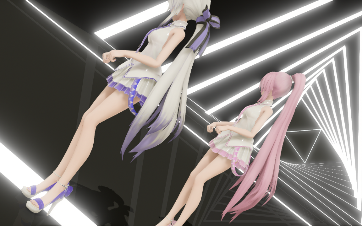 大姐姐组合(ˉ『ˉ),露背公式服弱音,巡音【mmd】