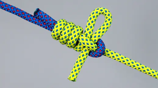 非常实用的绳结，帐篷布，大棚布常用的布角结，也可连接绳子