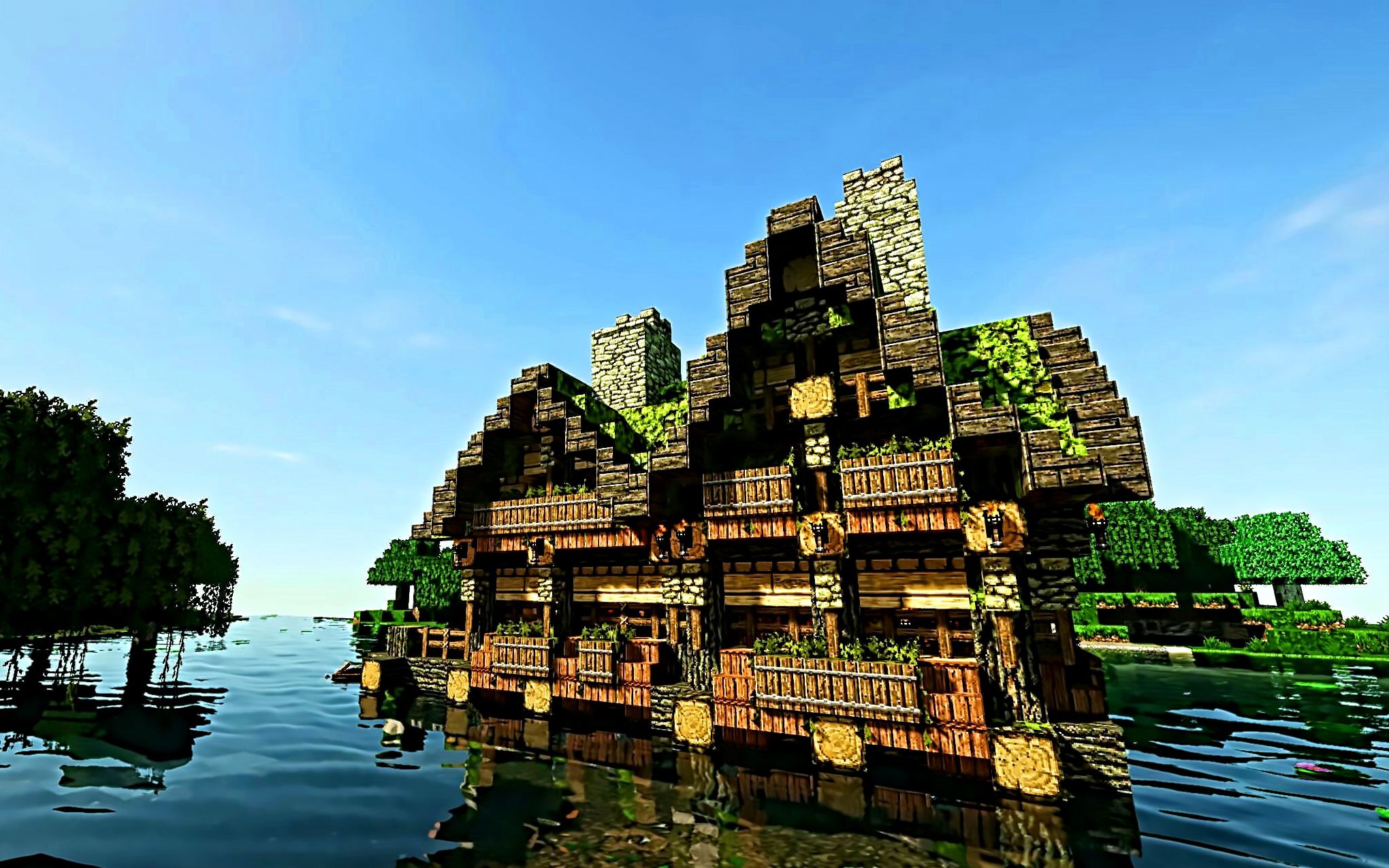 Minecraft Edzo丨教程 沼泽建筑方案 渔人小屋 哔哩哔哩 つロ干杯 Bilibili