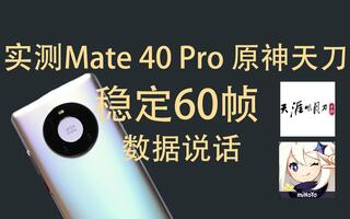 《天涯明月刀》[麒麟9000帧实测] mate40pro上原神刀(视频)