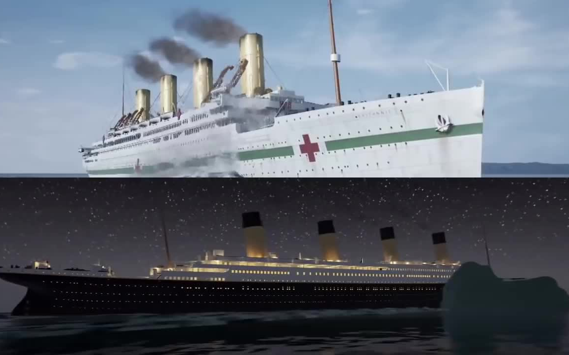 泰坦尼克号和不列颠尼克号下沉相似度