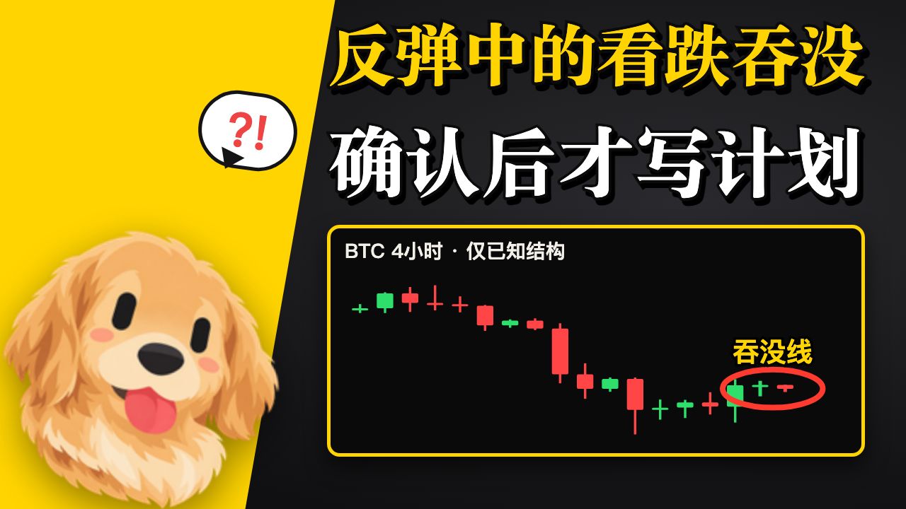 入场教学第23期｜反弹中的看跌吞没 确认后才写计划