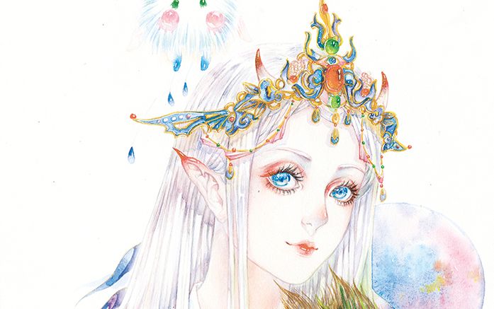 【手绘】大花手绘——妖精系列之妲雀