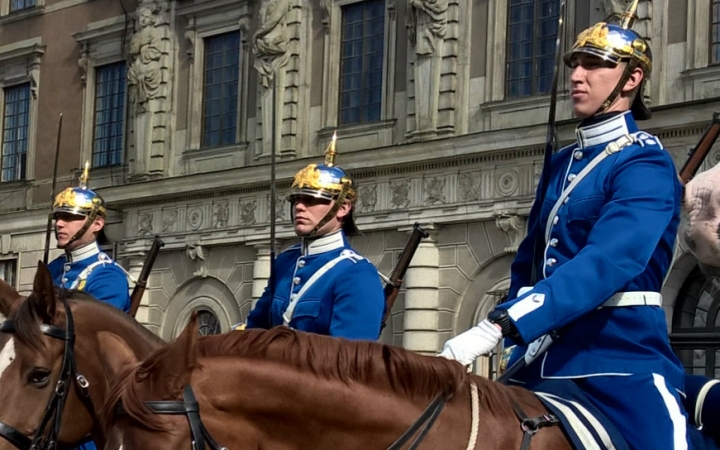 瑞典皇宫皇家卫队换岗仪式骑兵
