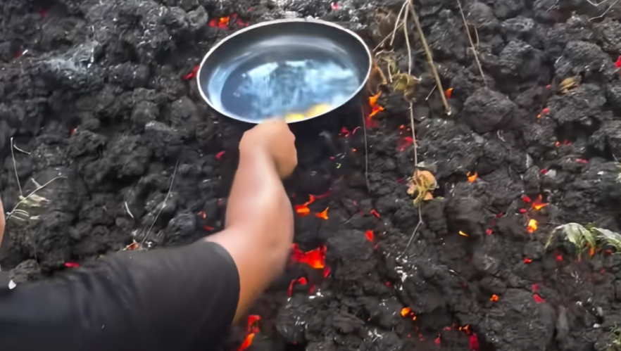 火山岩浆煎鸡蛋？