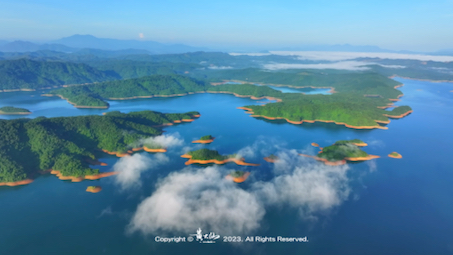 海南儋州松涛水库云海风光