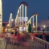 4K夜景城市人物人流行走穿梭车流交通街道夜市延时航拍短视频素材