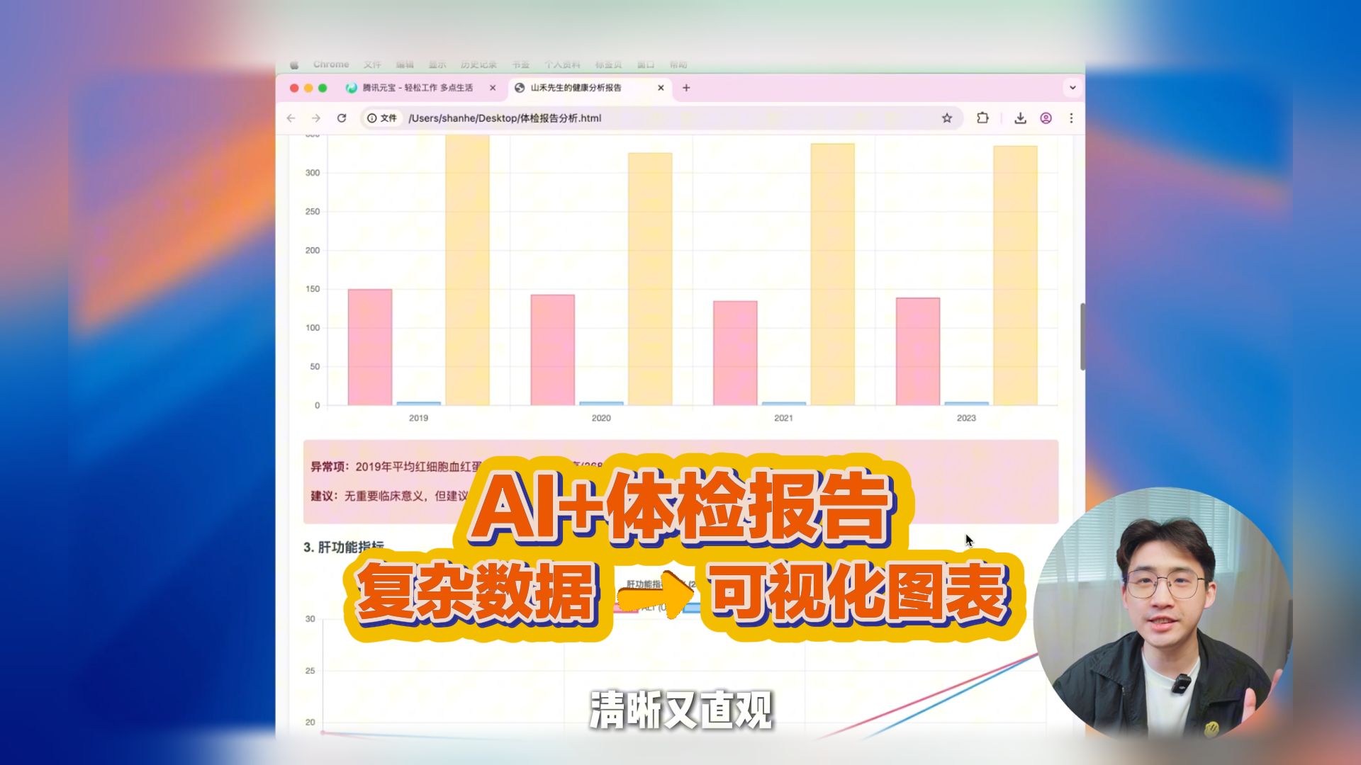 体检报告怎么看？试试让AI帮你把复杂数据变成可视化图表
