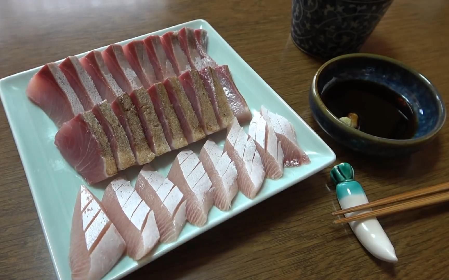 日料刀工系列 五日熟成秋鰤鱼刺身 哔哩哔哩 つロ干杯 Bilibili