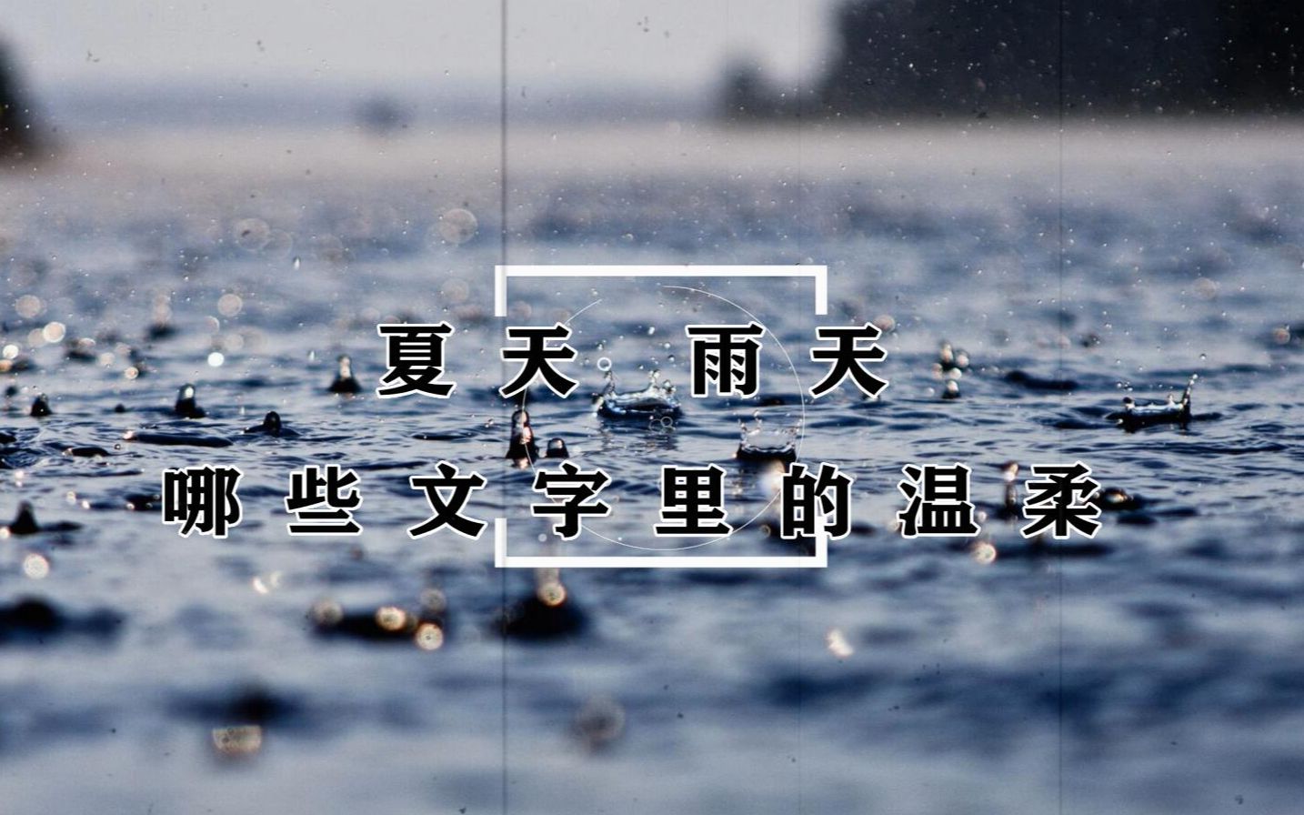 活动作品夏天雨天哪些文字里的温柔